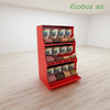 TG-0211 bulk candy store iron shelf display with scoop bins