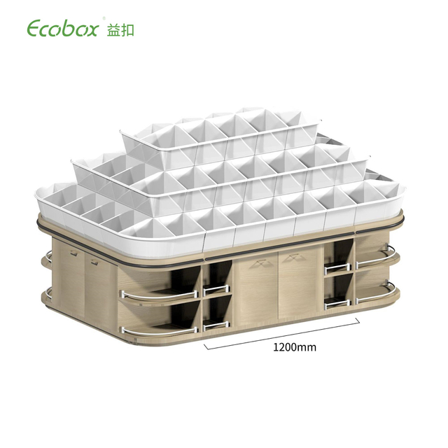 G009 wooden bulk food display round fixture