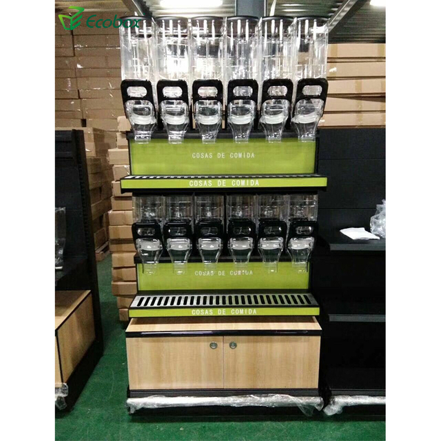 EK-026-9 bulk food zerowaste display solutions iron shelf 