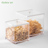 MF-05 airtight square bulk candy nuts and cereal food bin