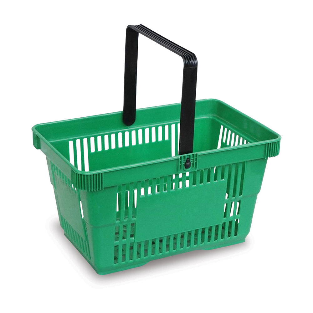 JS-SBT0 grocery plastic handle shopping basket for supermarket 