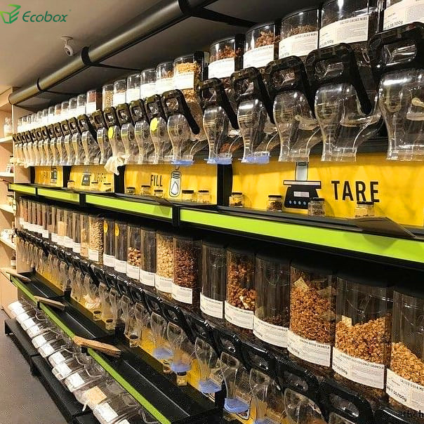 EK-026-1 iron shelf display with dispenser and bins