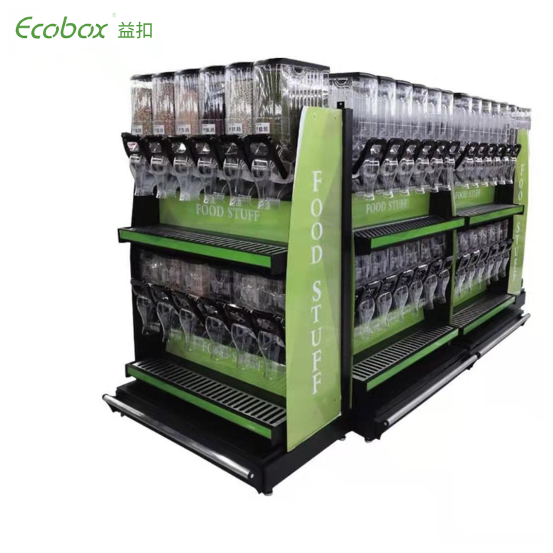 EK-012 supermarket bulk food dispenser iron display shelf 