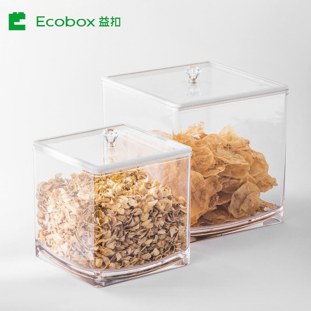 MF-06 airtight square bulk candy nuts and cereal food bin