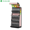 EK-026-2 iron display shelf with food dispensers and bins