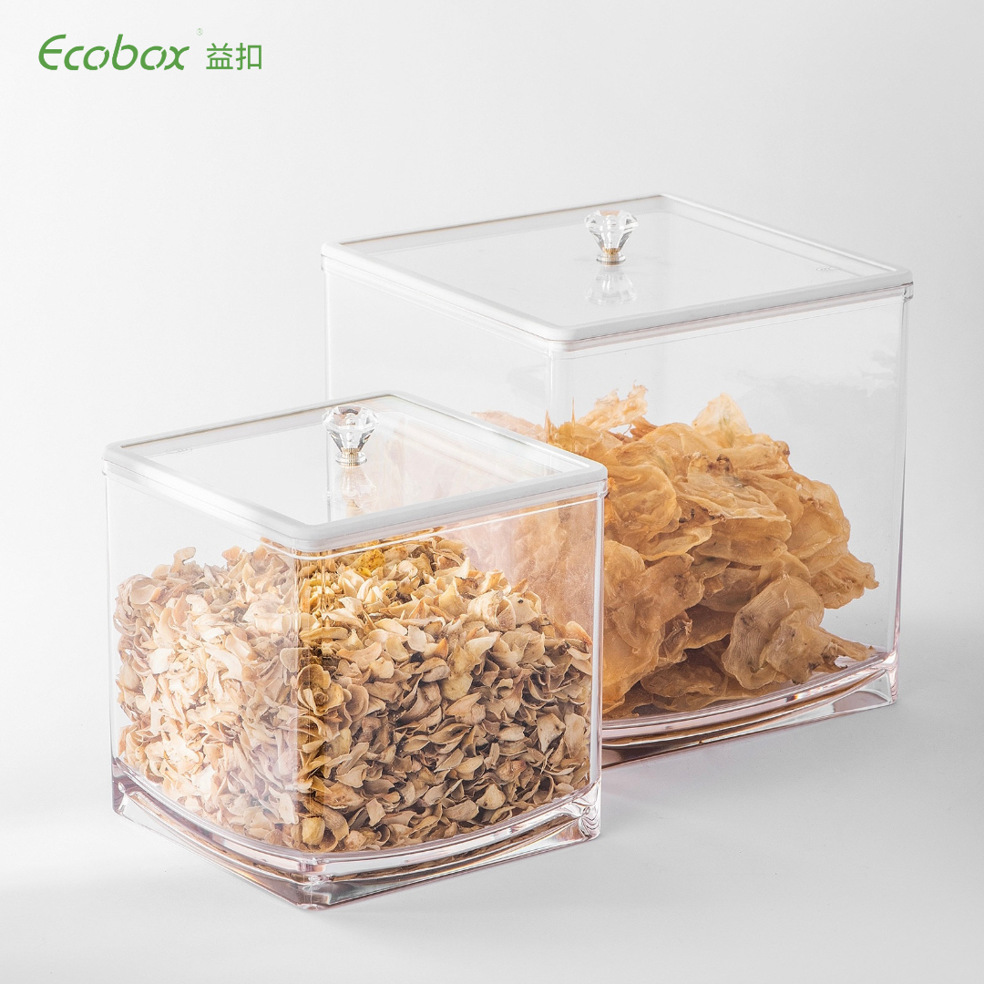 MF-06 airtight square bulk candy nuts and cereal food bin