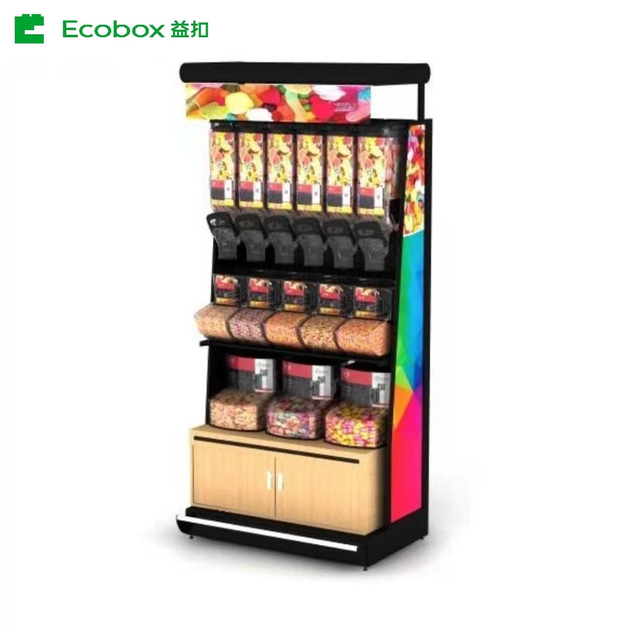 EK-026-8 bulk candy and jelly drops iron display shelf 