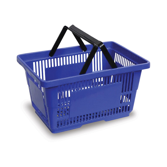 JS-SBT0 grocery plastic handle shopping basket for supermarket 