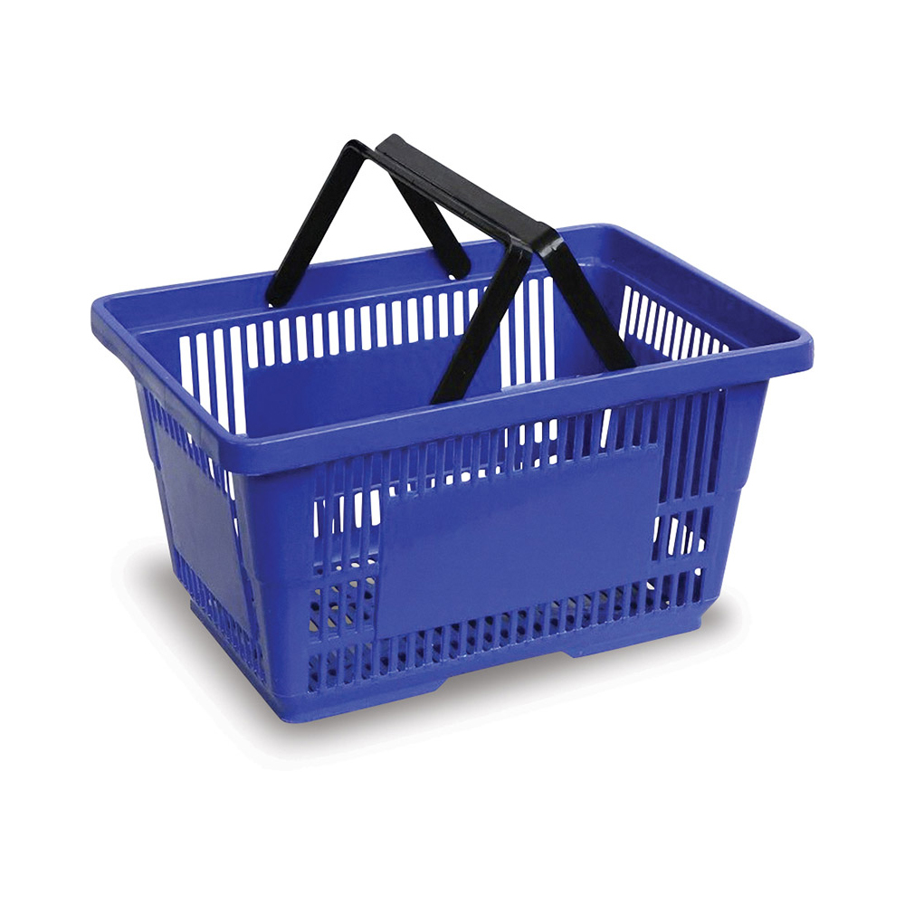 JS-SBT0 grocery plastic handle shopping basket for supermarket 