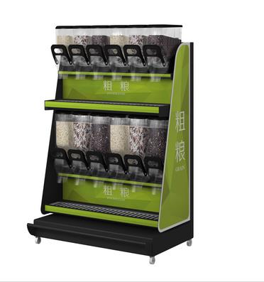 EK-026-4 iron display racks with gravity dispenser and scoop bins 