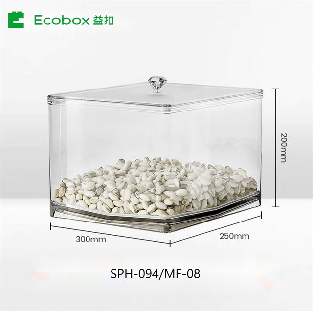 MF-08 airtight square bulk candy nuts and cereal food bin