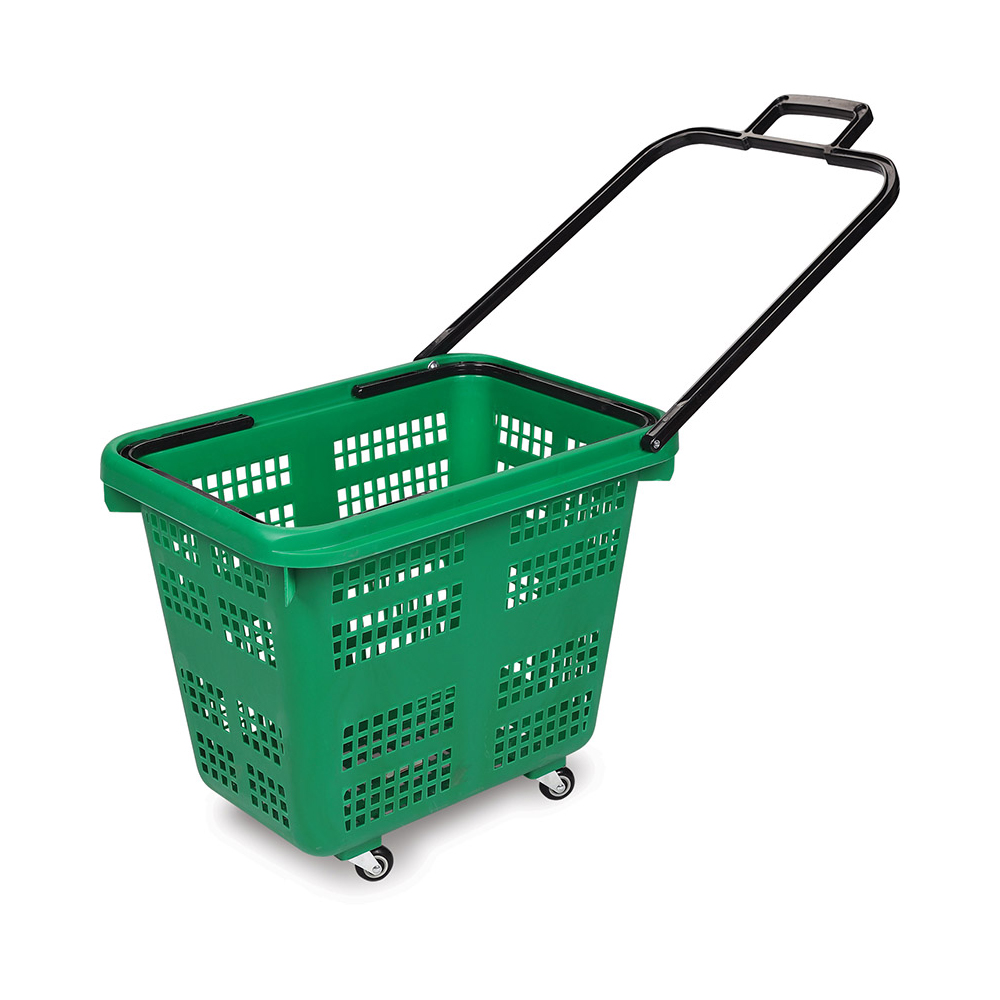 JS-SBT1 grocery plastic handle shopping basket for supermarket 