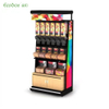 EK-026-5 iron display shelf with food dispensers and bins