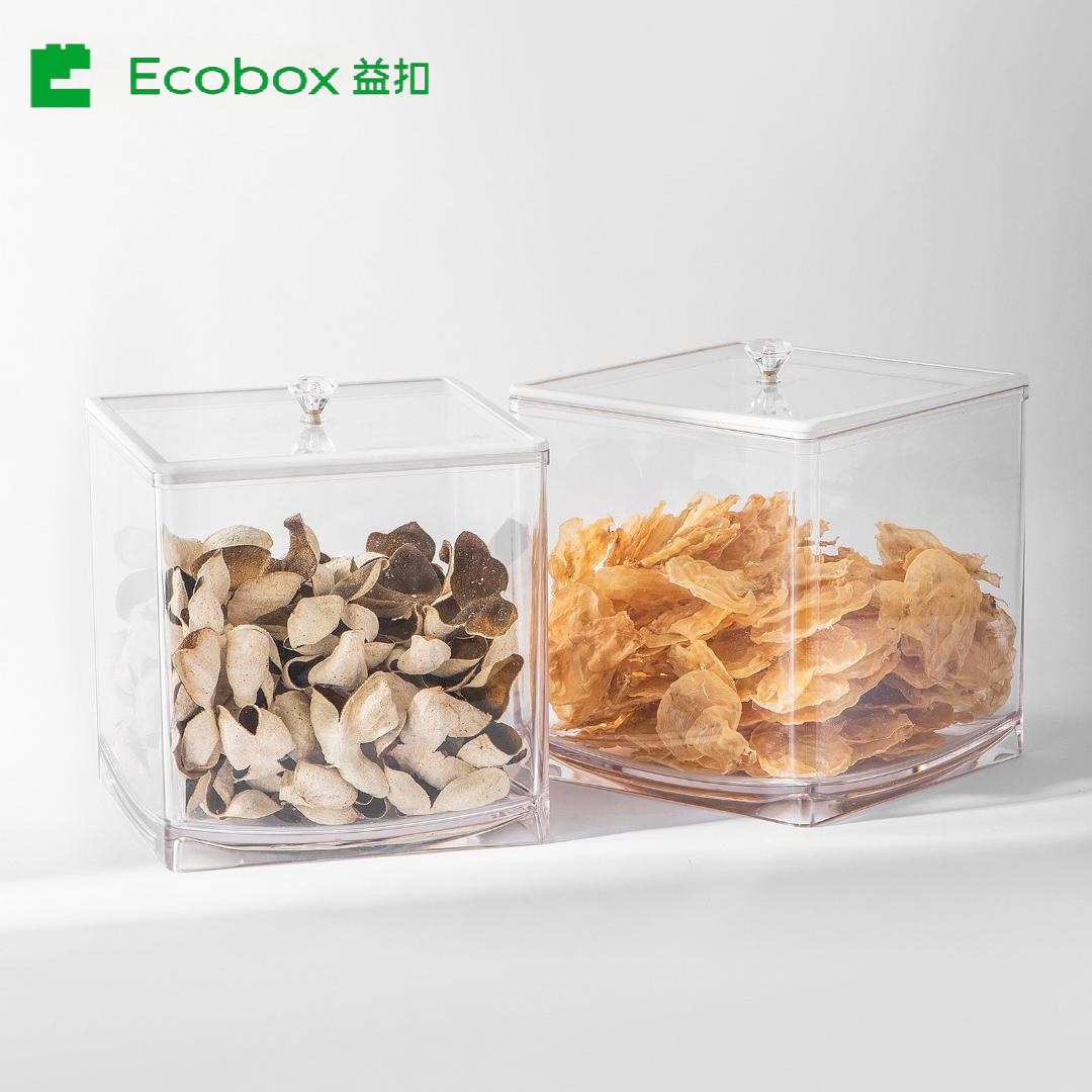 MF-06 airtight square bulk candy nuts and cereal food bin