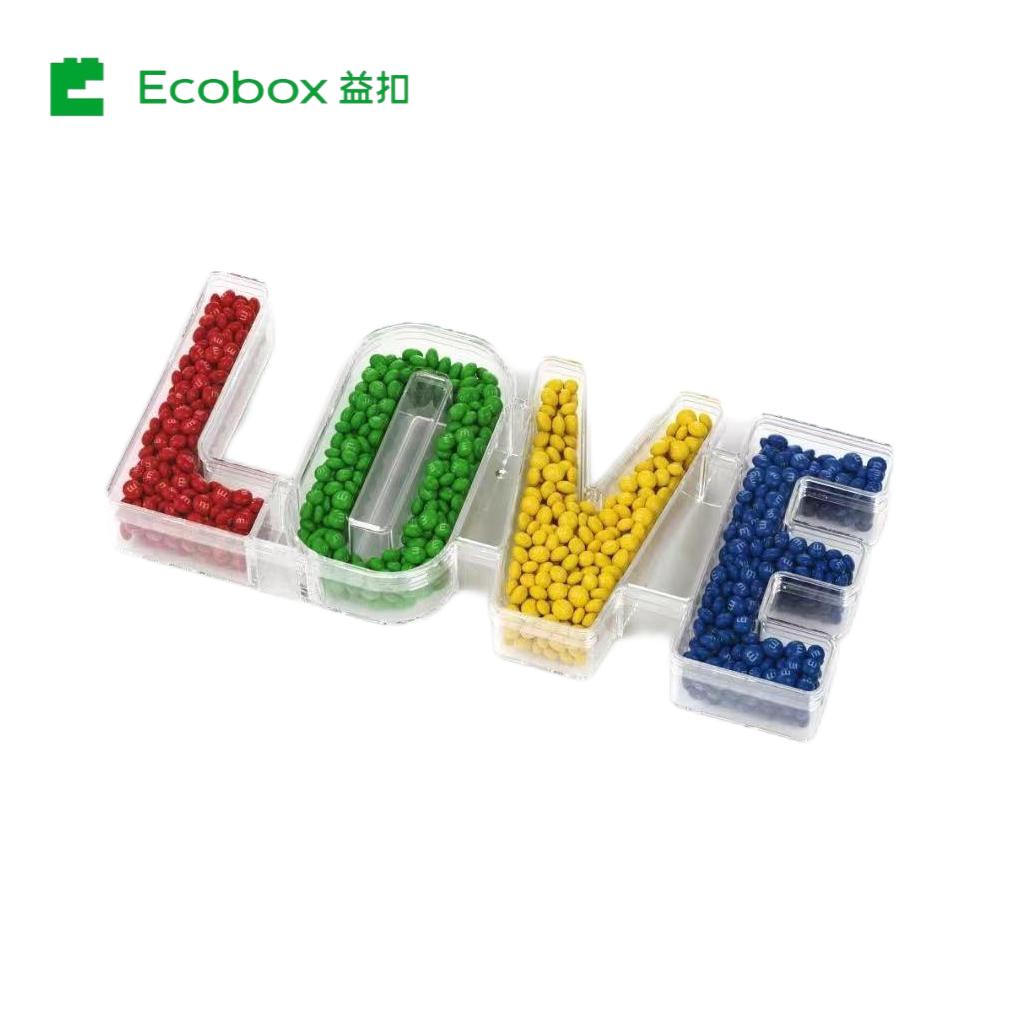 Ecobox FZ-6901 LOVE Wordmark candy decoration container