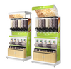 EK-026-1 iron shelf display with dispenser and bins