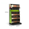 EK-026-2 iron display shelf with food dispensers and bins