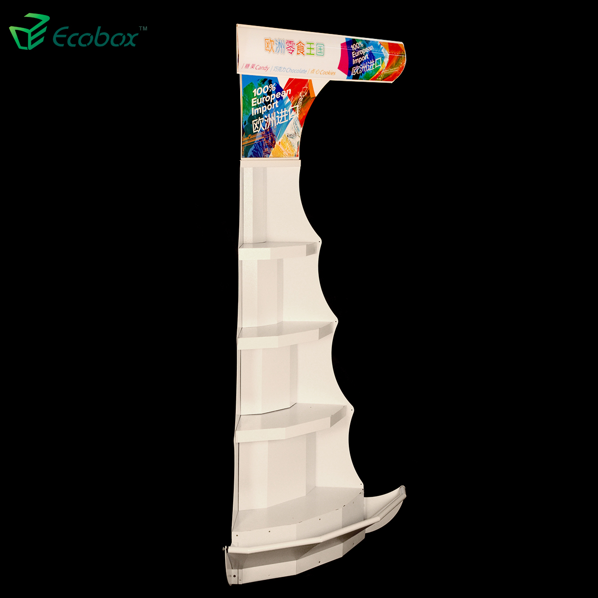 TG-011 supermarket bulk food display corner shelf 