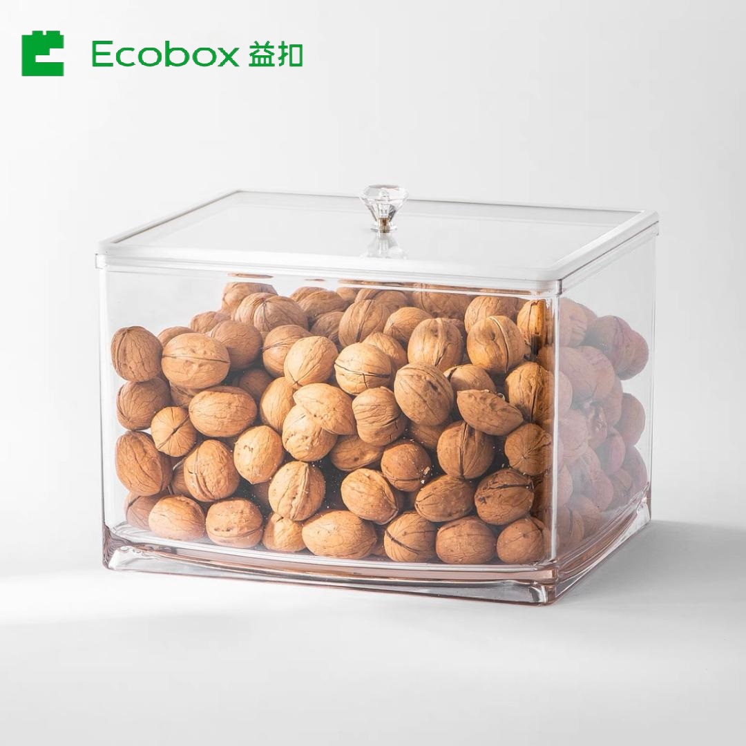 MF-08 airtight square bulk candy nuts and cereal food bin
