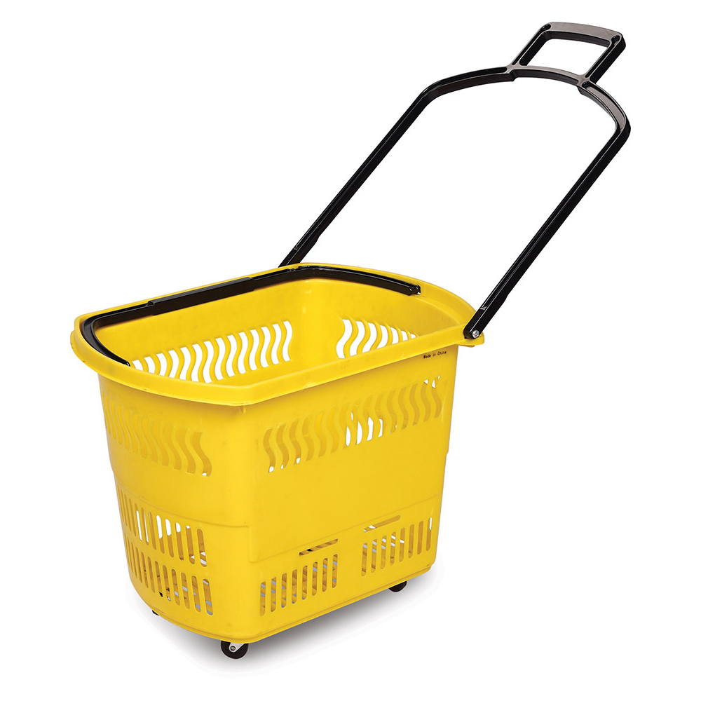 JS-SBT1 grocery plastic handle shopping basket for supermarket 