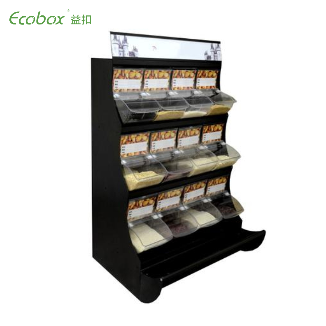 TG-0210 iron shelf display with scoop bins