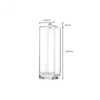 VS100 125 150 airtight square bulk storage jar 