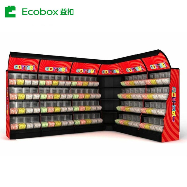 TG-013 combined candy shelf - bulk food display shelf 