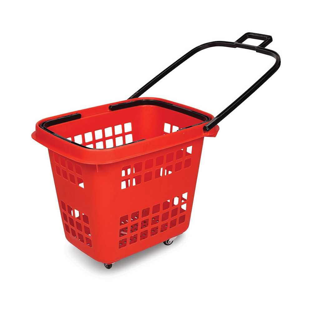 JS-SBT1 grocery plastic handle shopping basket for supermarket 