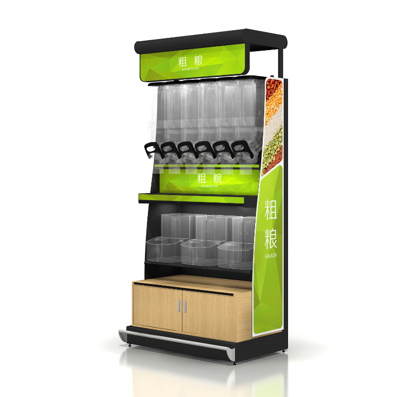 EK-026-9 bulk food zerowaste display solutions iron shelf 