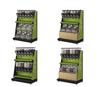 EK-026-4 iron display racks with gravity dispenser and scoop bins 